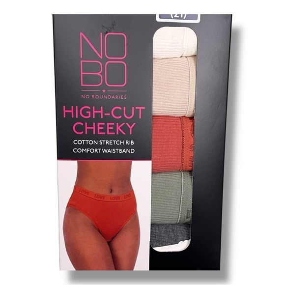NEW Size 21 Juniors High Cut Cheeky Set Of 5 Panties Underwear XXXL Multicolor - Picture 1 of 12